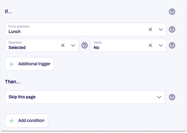 The completed condition is displayed.