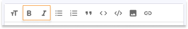 Various symbols are displayed that can be used to apply Markdown in the text.